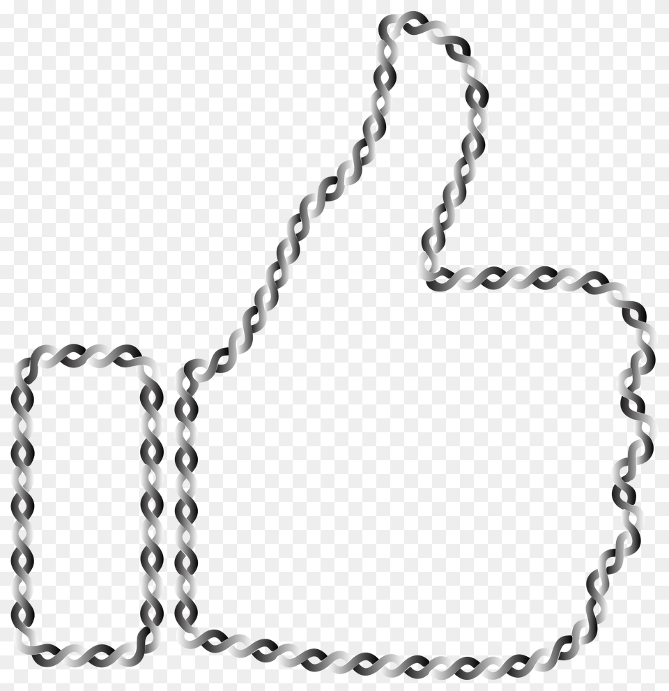 Intertwined Thumbs Up Silhouette 2 Clipart, Accessories, Chain, Jewelry, Necklace Free Png Download