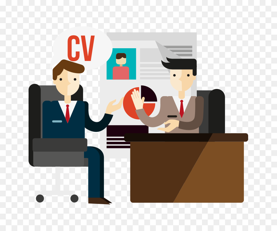 Interview Clipart Career Counseling, Furniture, People, Person, Table Free Transparent Png