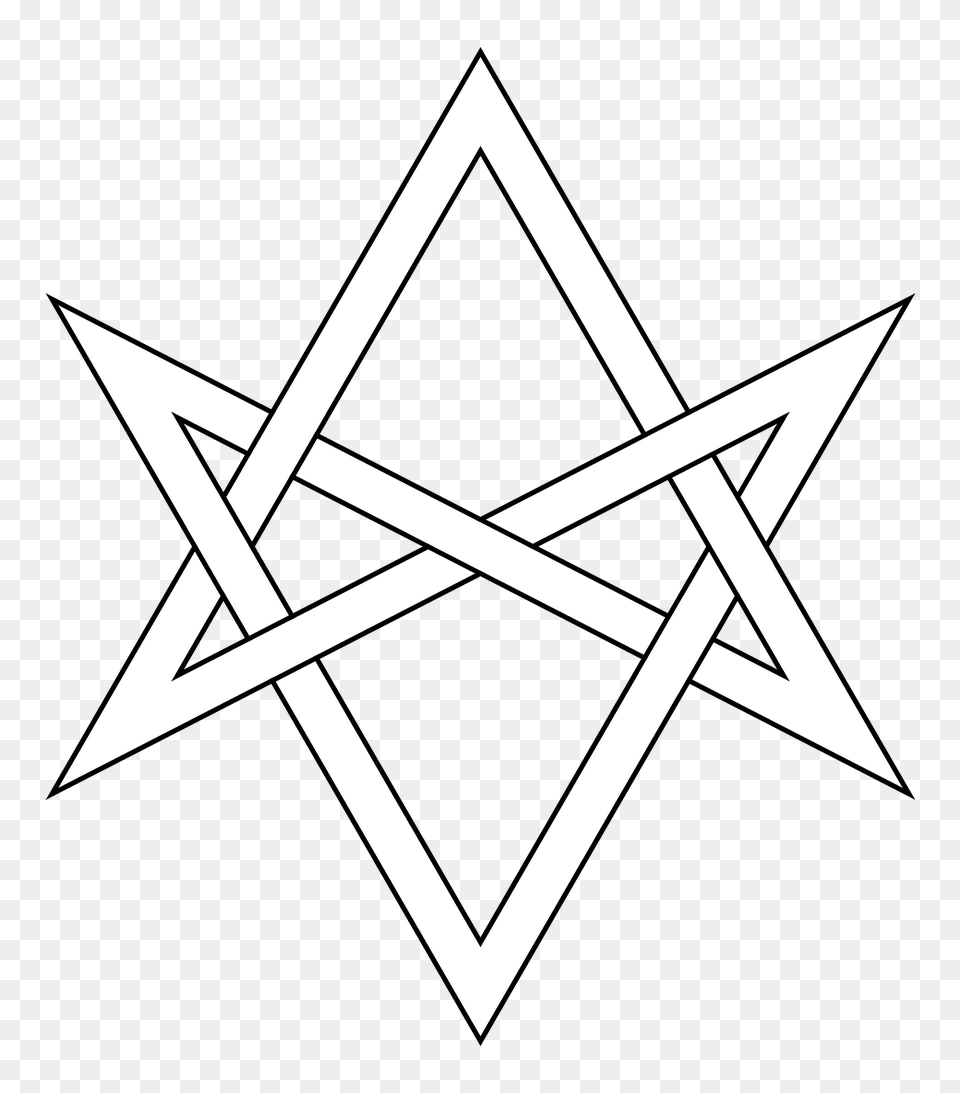 Interwoven Unicursal Hexagram Clipart, Star Symbol, Symbol, Cross Free Png