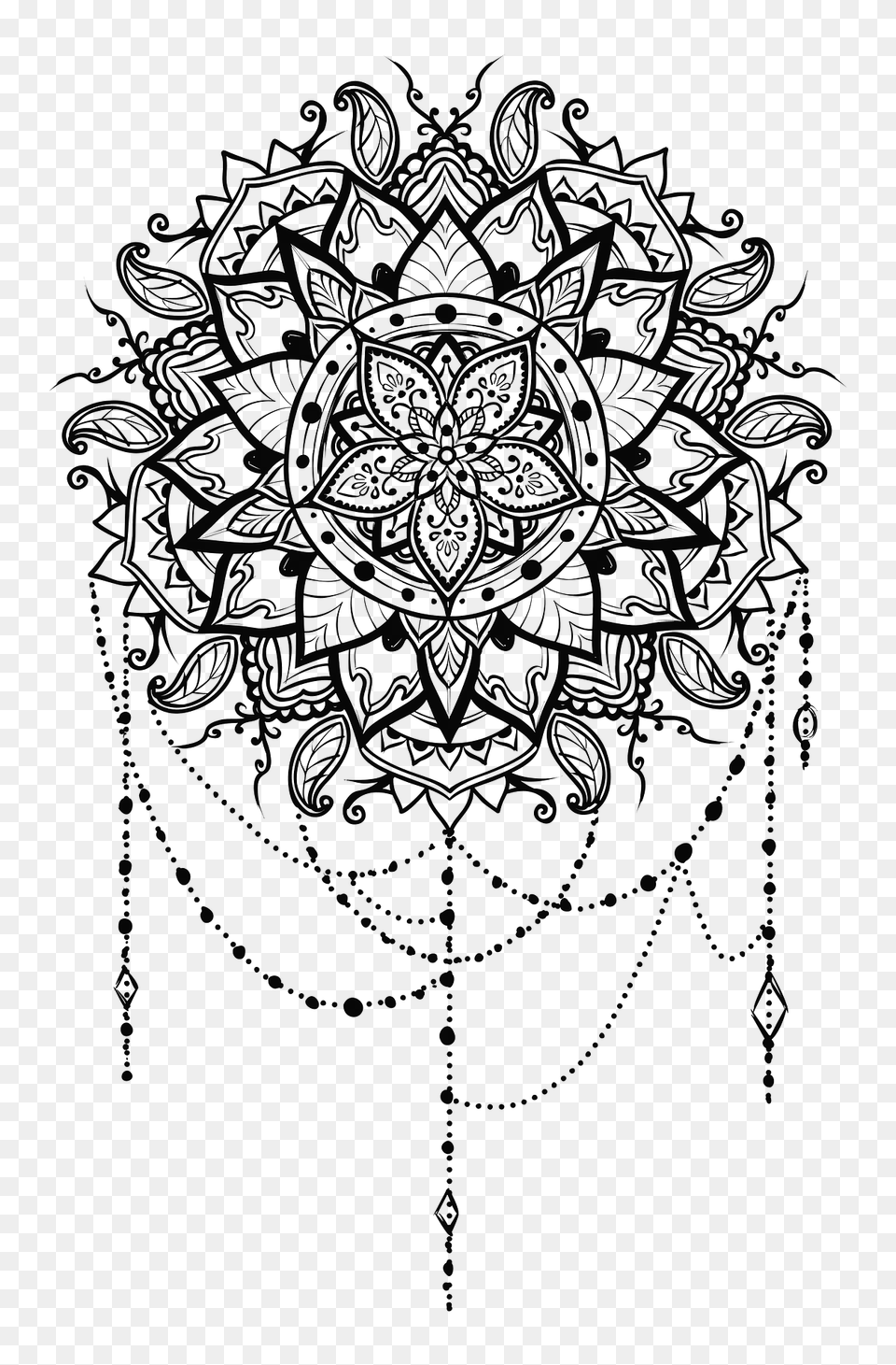 Intricate Floral Mandala Clipart, Art, Floral Design, Graphics, Pattern Png Image
