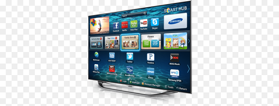 Intro Smarthubtvangled Tv Samsung Smart Hub, Computer Hardware, Electronics, Hardware, Monitor Png