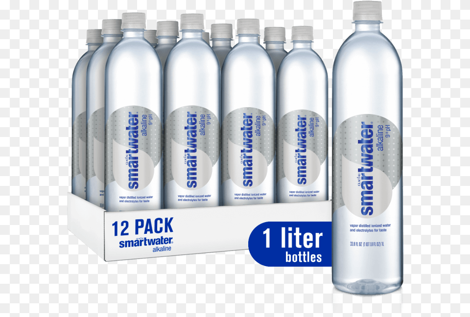 Introducing Smartwater Alkaline The Same Electrolyte Smart Water 9 Ph, Bottle, Water Bottle, Beverage, Mineral Water Free Png Download
