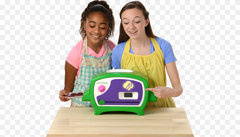 Introducing The Girl Scouts Cookie Oven Girl Scout Oven, Adult, Child, Female, Person Free Png Download