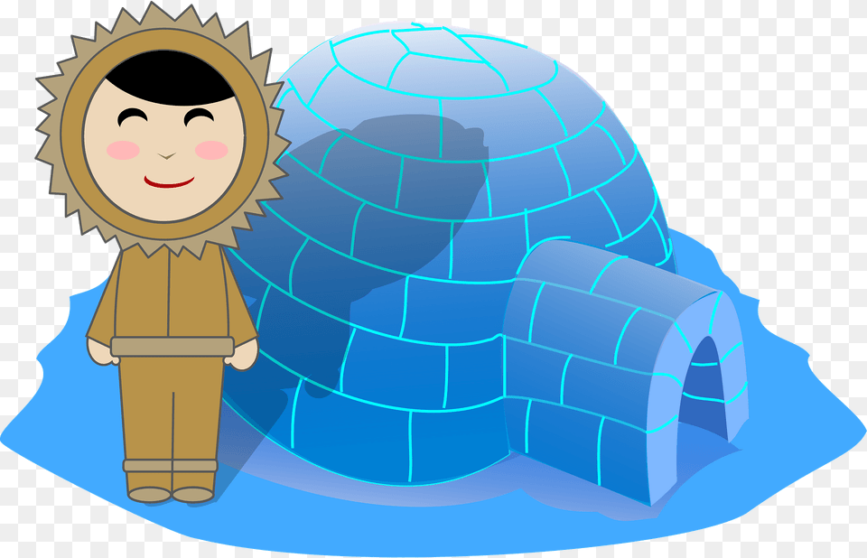 Inuit Girl And Igloo Clipart, Nature, Outdoors, Snow, Baby Free Png
