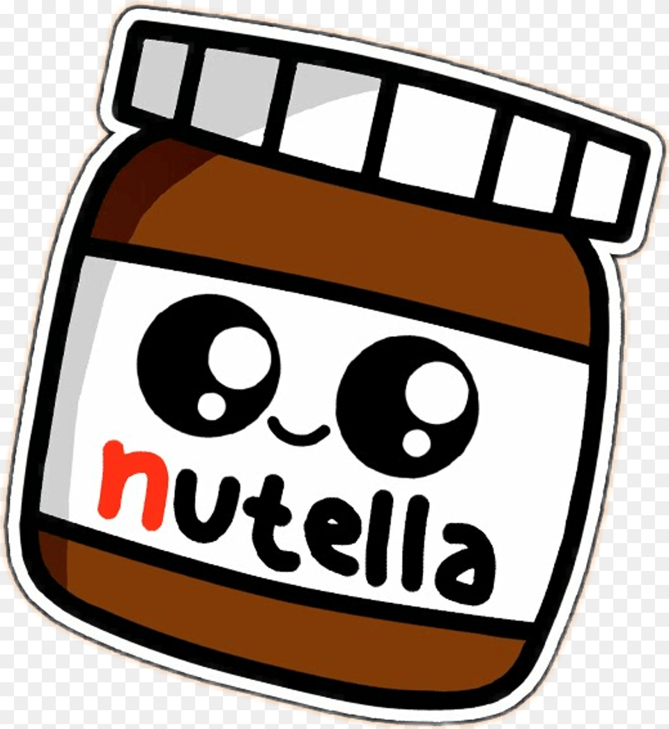 Inutella Kawaii Kawaii Food Nutellaaaaaa Kawaii Cute Nutella, Jar, Peanut Butter, Car, Transportation Png Image