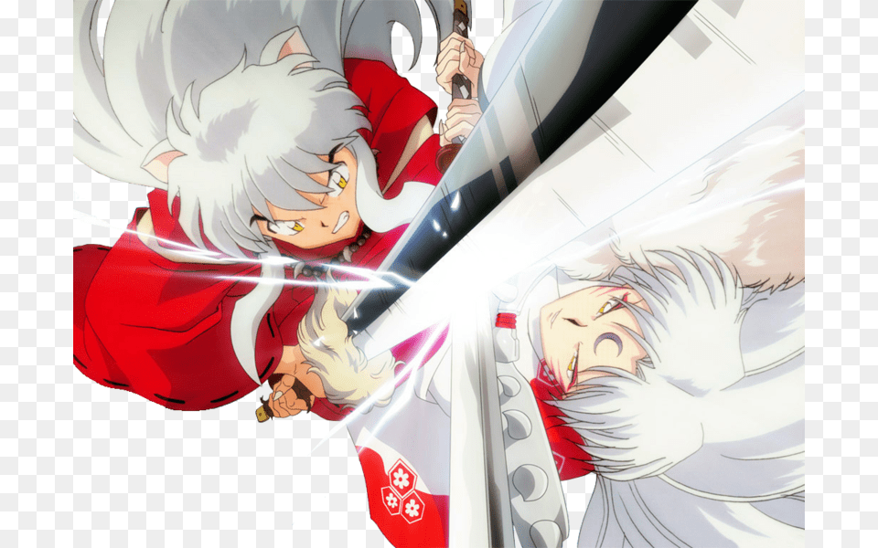 Inuyasha Inuyasha Vs Sesshomaru, Anime, Book, Comics, Publication Free Png Download