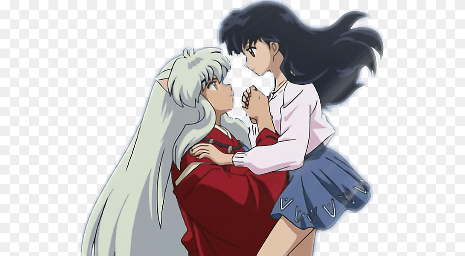 Inuyasha Kagome Inuyashaykagome Azul Rojo Red Love Inuyasha And Kagome, Book, Comics, Publication, Adult Png Image