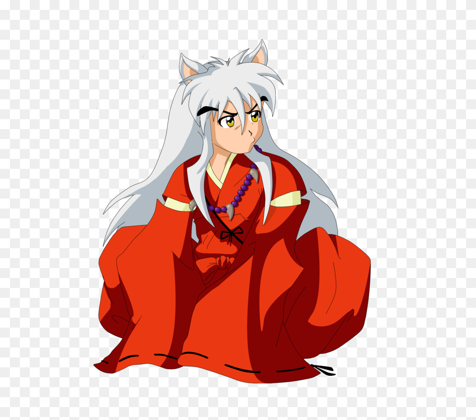 Inuyasha Leap With Sword Ready Cartoon, Publication, Book, Comics, Adult Png