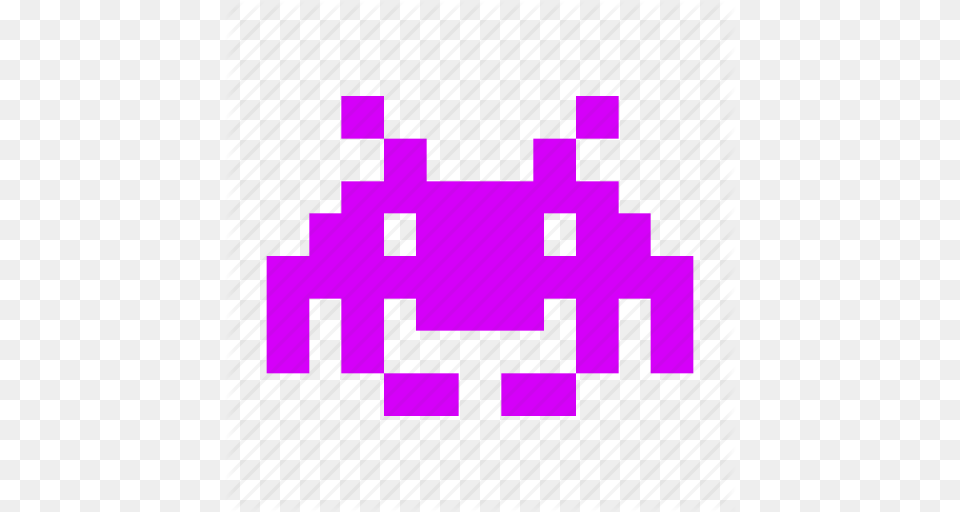 Invader Rocket Space Spaceship Icon, Purple Free Png Download