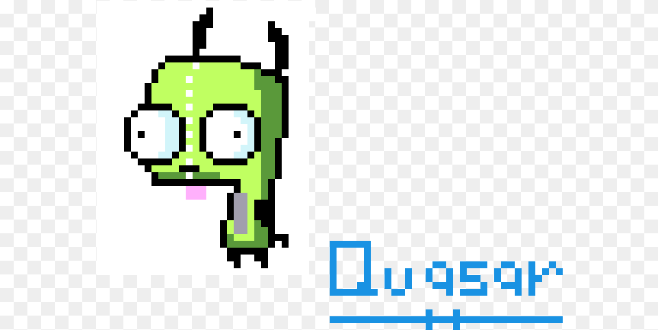 Invader Zim Gir Pixelated Characters On A Grid Png Image