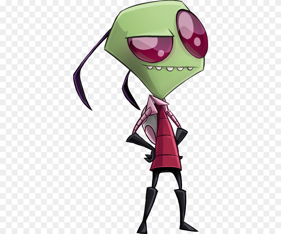 Invader Zim Holding Earth Animated Cartoon, Accessories, Formal Wear, Tie, Book Free Png