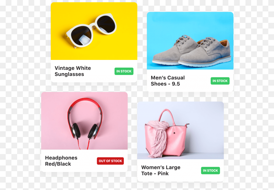 Inventory Available For Sale Bag, Accessories, Shoe, Headphones, Sunglasses Free Png
