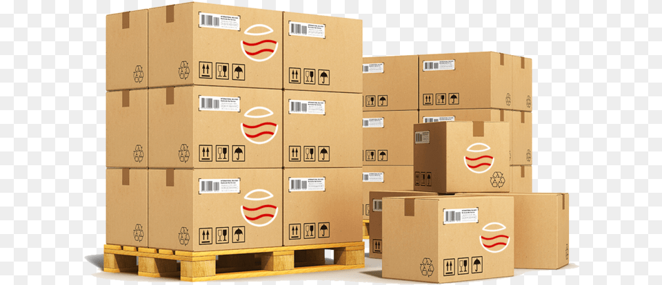 Inventory Carton On Pallet, Box, Cardboard, Package, Package Delivery Free Png Download