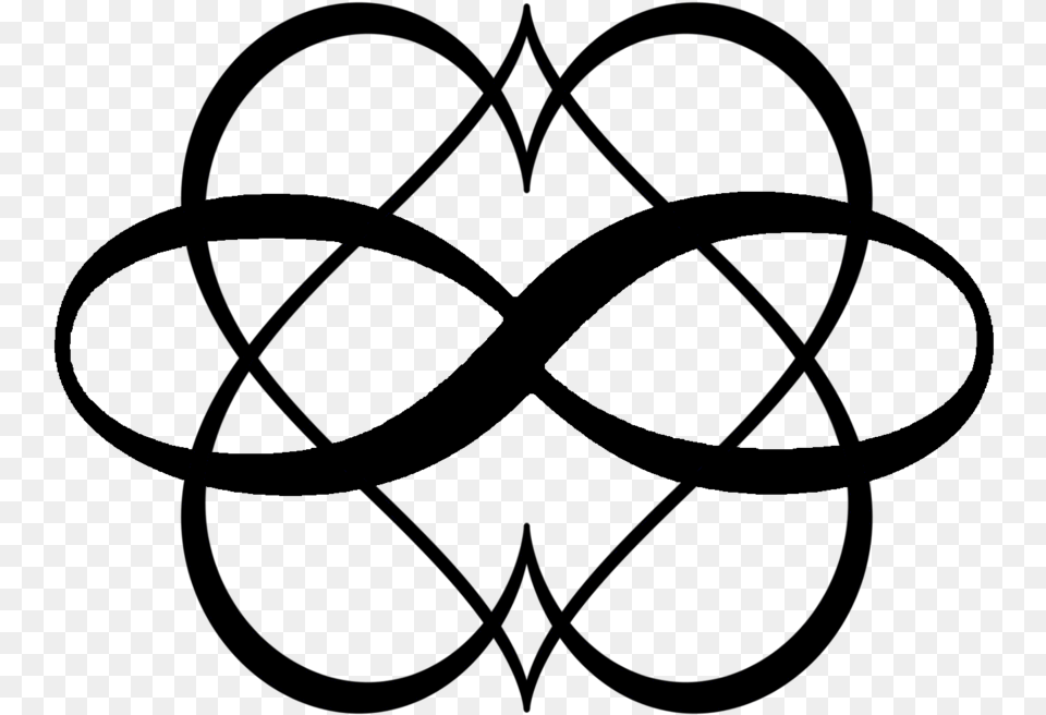 Inverted Hearts Amp Infinity Symbol Polyamory Symbol, Lighting Free Png Download