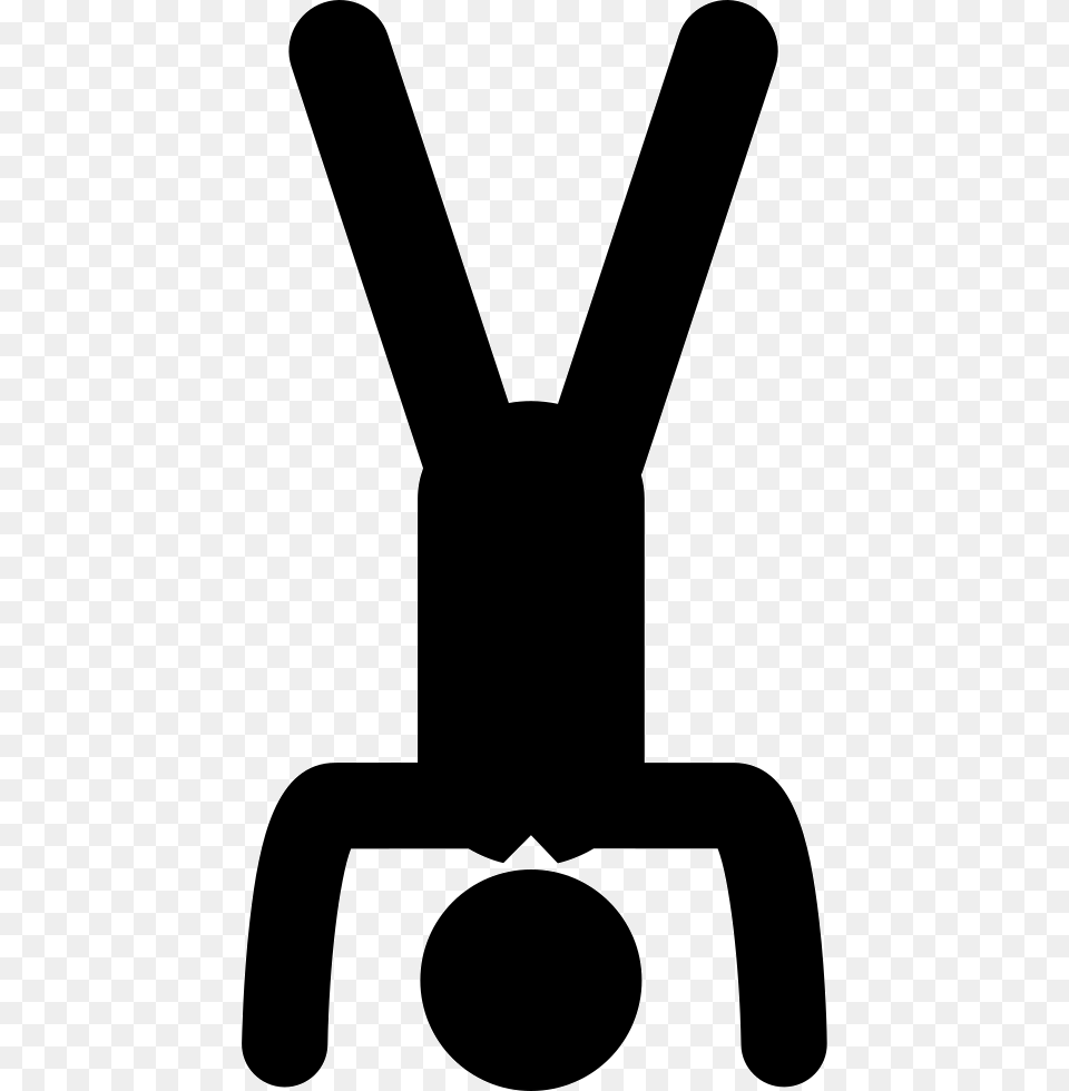 Inverted Man Posture With Head Down On Floor Icon Silhouette Free Png