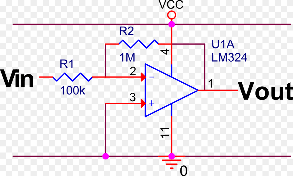 Inverting Op Amp Schematic Diagram, Circuit Diagram Free Png