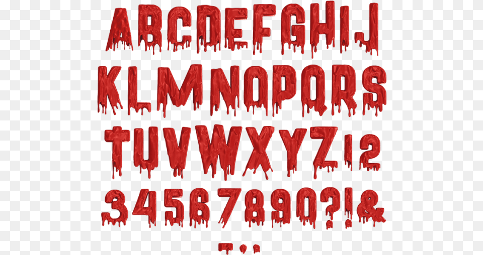 Invisible Horror Font Blood Alphabet, Text Free Transparent Png
