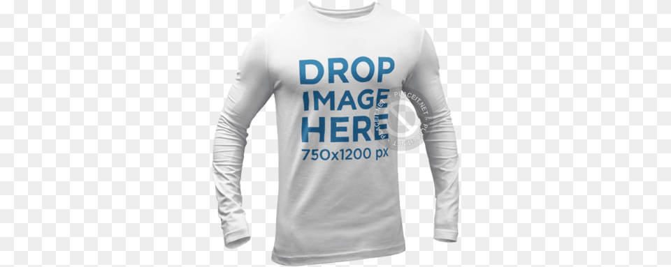 Invisible Model Mockup Of A Men39s Long Sleeve Tee Long Sleeved T Shirt, Clothing, Long Sleeve, T-shirt Free Png