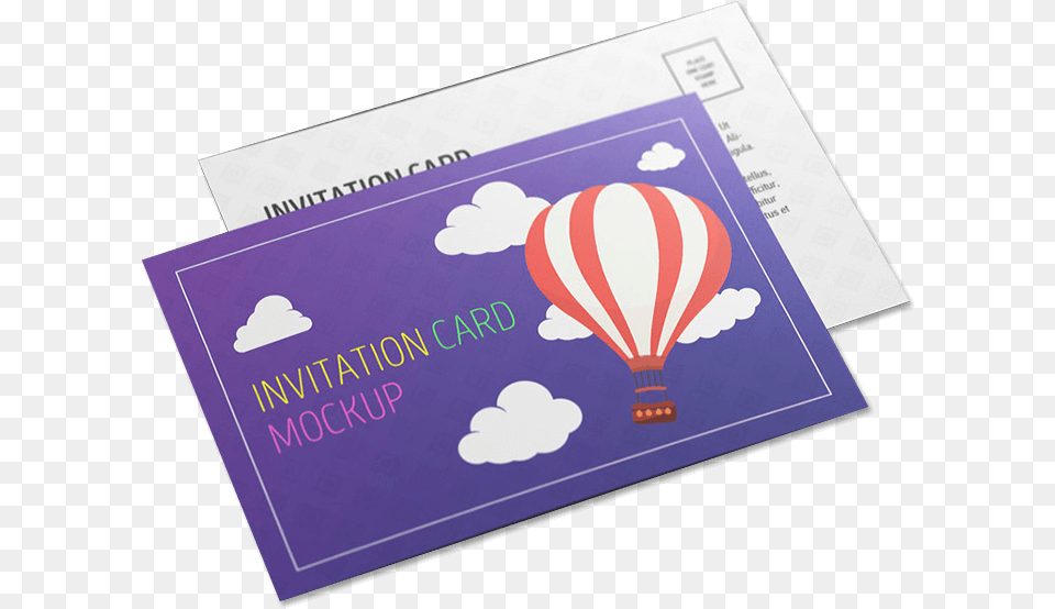 Invitation Card Designing Services Hot Air Balloon, Aircraft, Transportation, Vehicle, Business Card Free Png Download