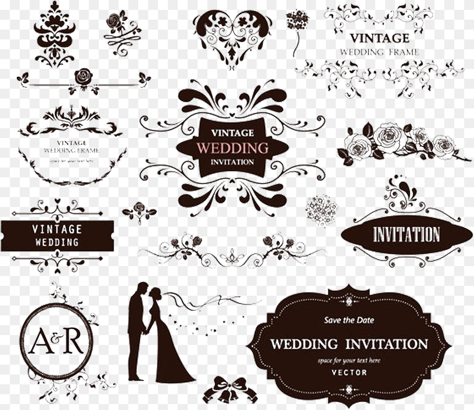 Invitation Clipart Vintage Wedding Wedding Invitation Vector, Pattern, Outdoors, Adult, Person Free Transparent Png