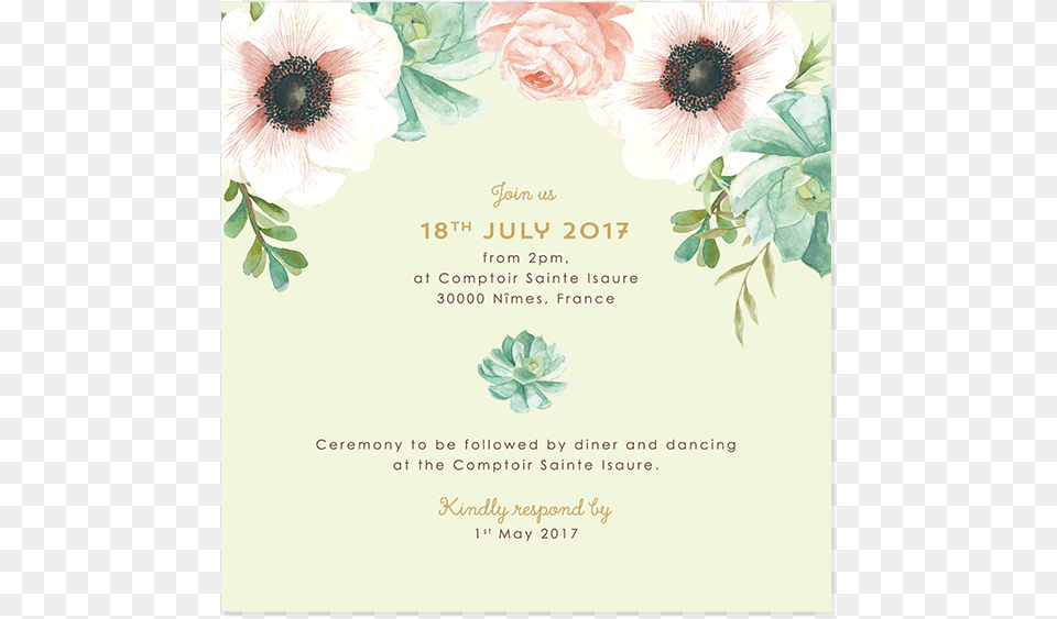 Invitation Mariage Personnalise Fleurs Pink Mint Bouquet Personalised Botanical Wedding Invitation, Advertisement, Poster, Envelope, Mail Free Png