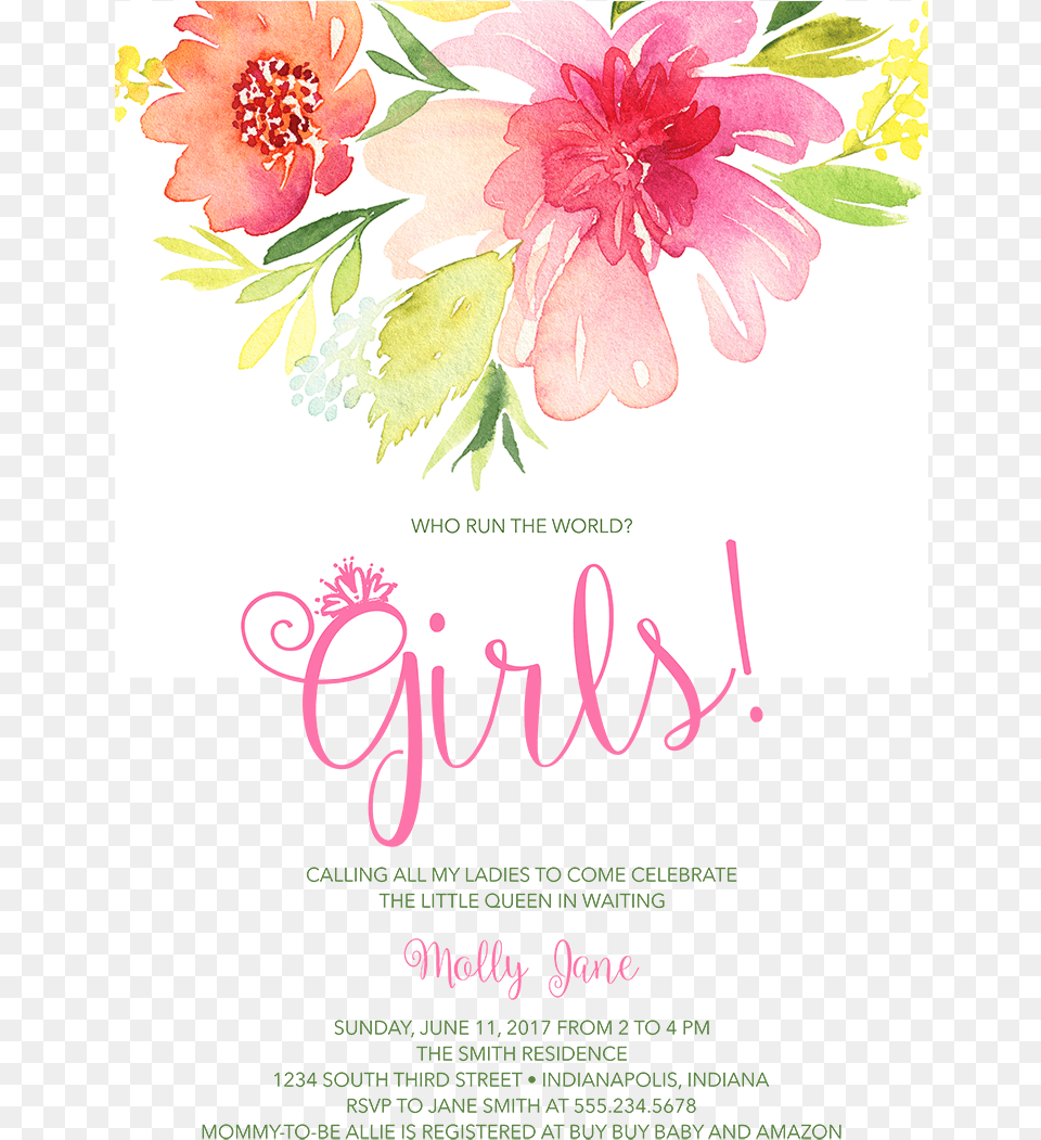 Invitation Wording To Welcome The Wee One Baby Girl Shower Invite Wording, Advertisement, Poster, Flower, Plant Free Transparent Png
