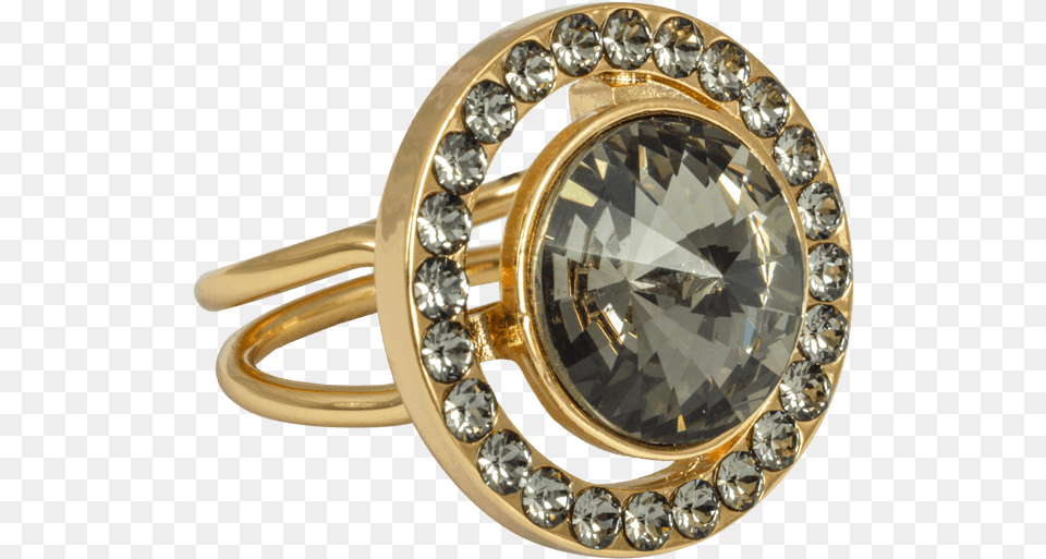 Ioaku Ring Swarovski Gold Smoke Pre Engagement Ring, Accessories, Diamond, Gemstone, Jewelry Free Transparent Png