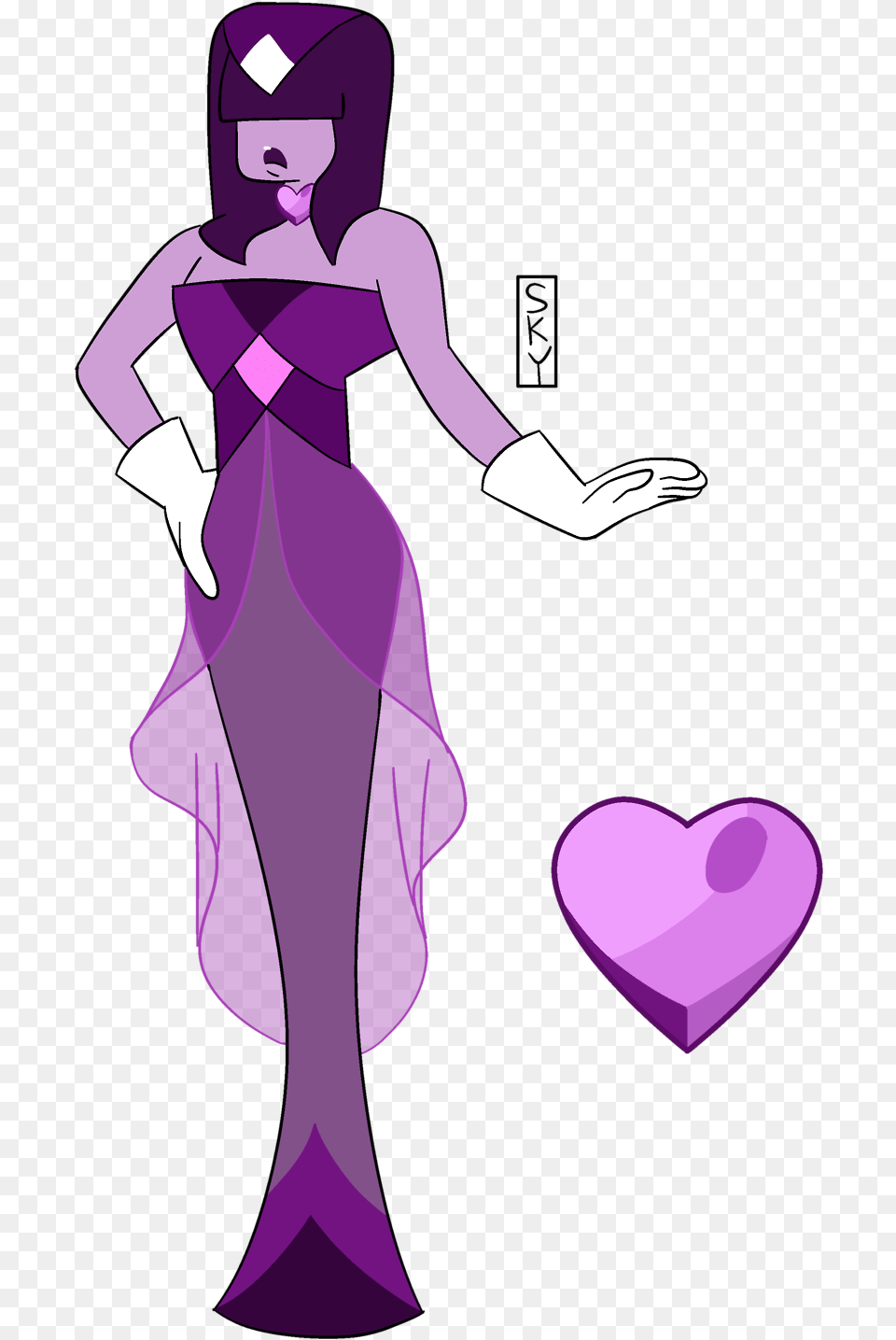 Iodine Elemental Shes Inspired By Pyro Draws And, Purple, Adult, Person, Woman Png Image