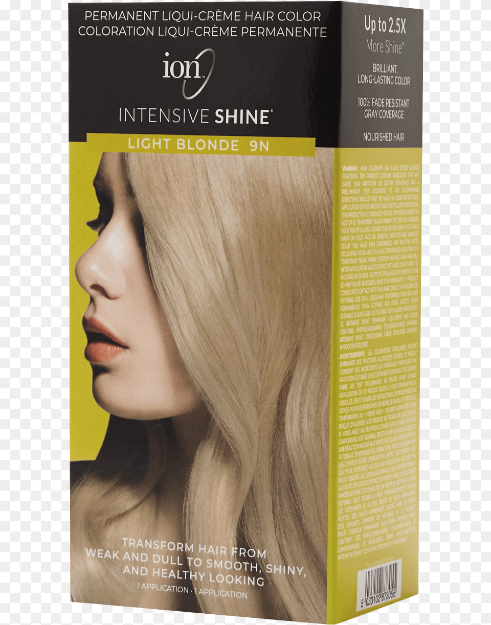 Ion Intensive Shine Hair Color Kit Light Brown 9n Blond, Adult, Book, Female, Person Free Png Download