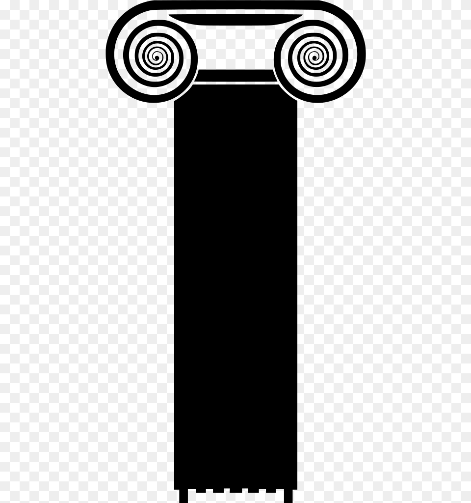 Ionic Columns Clip Art, Gray Free Png Download