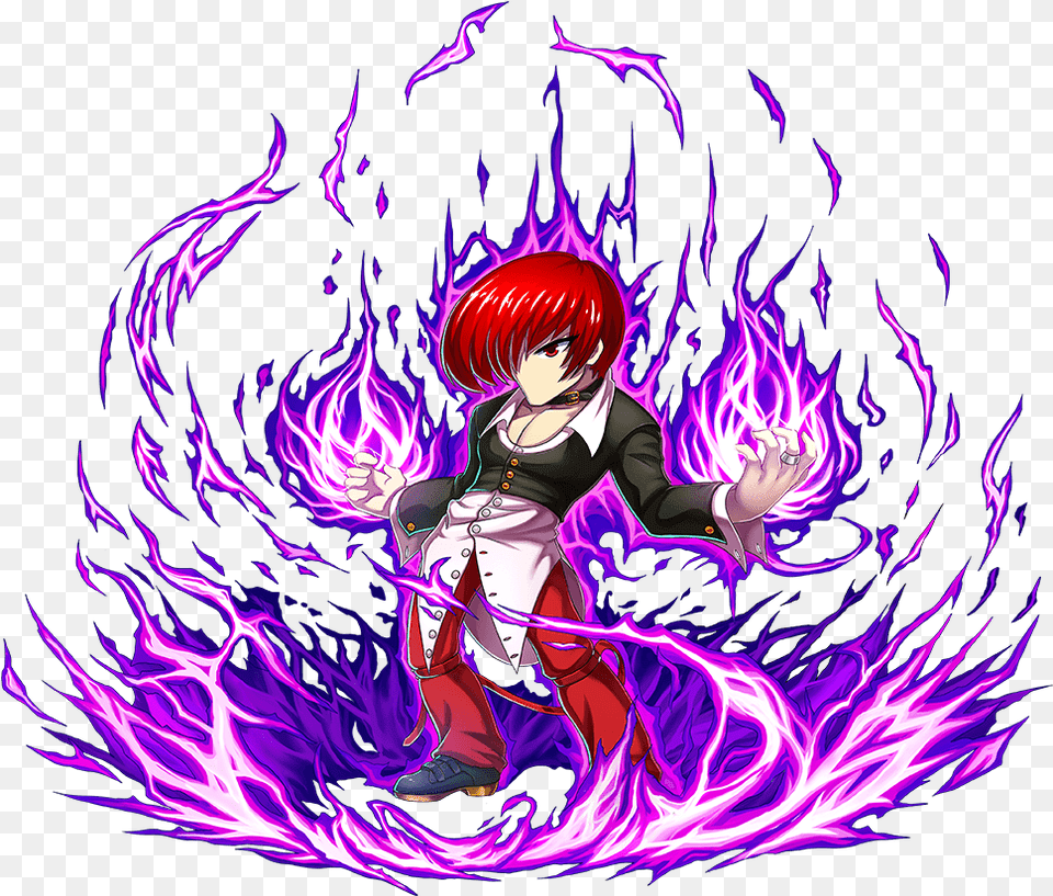 Iori Yagami Gallery Brave Frontier King Of Fighters, Publication, Book, Comics, Adult Free Transparent Png