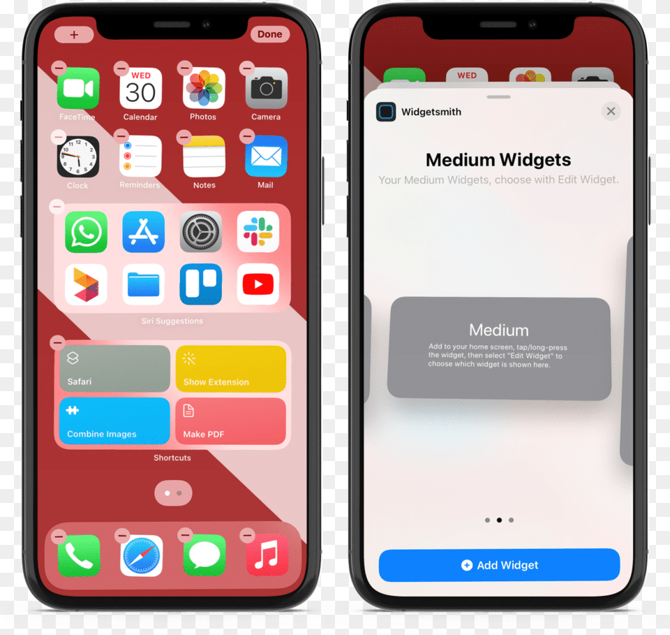 Ios 14 How To Create Custom Iphone Home Screen Widgets Iphone Xr Blue Apps, Electronics, Mobile Phone, Phone Free Png