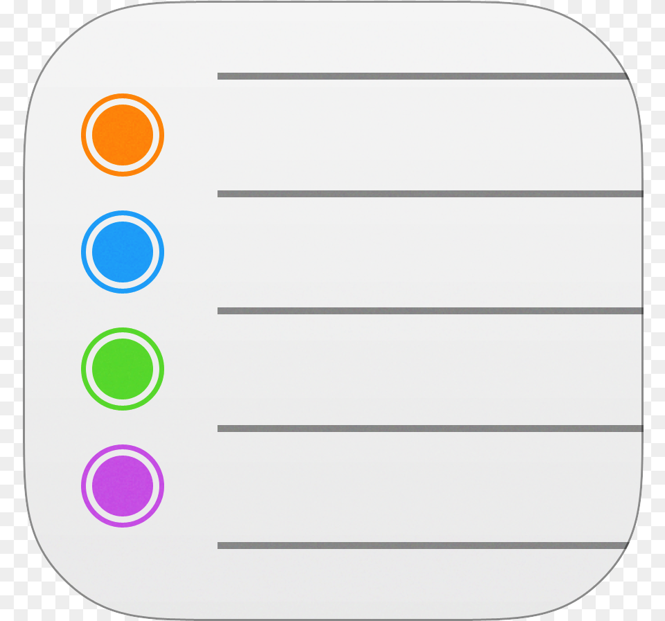 Ios 7 Reminders Icon, Page, Text, Electronics, Disk Png Image