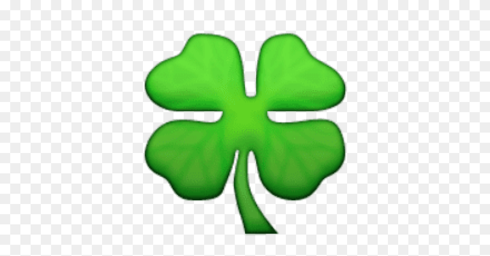 Ios Emoji Four Leaf Clover, Green, Plant, Flower Png Image