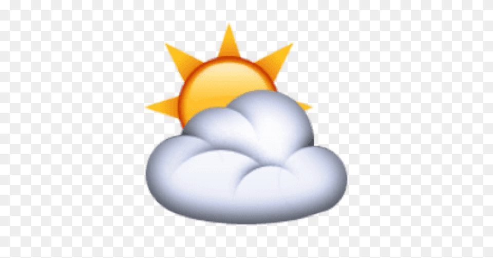 Ios Emoji Sun Behind Cloud, Lighting, Nature, Outdoors, Animal Free Png