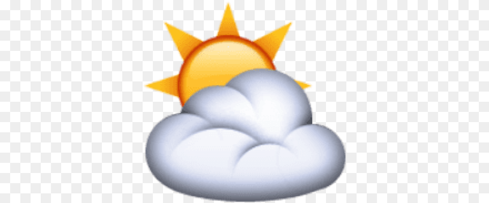 Ios Emoji Sun Behind Cloud Images Sun Emoji Transparent Background, Lighting, Nature, Outdoors Png