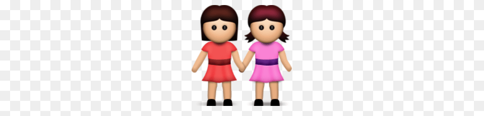 Ios Emoji Two Women Holding Hands, Doll, Toy, Baby, Person Free Png