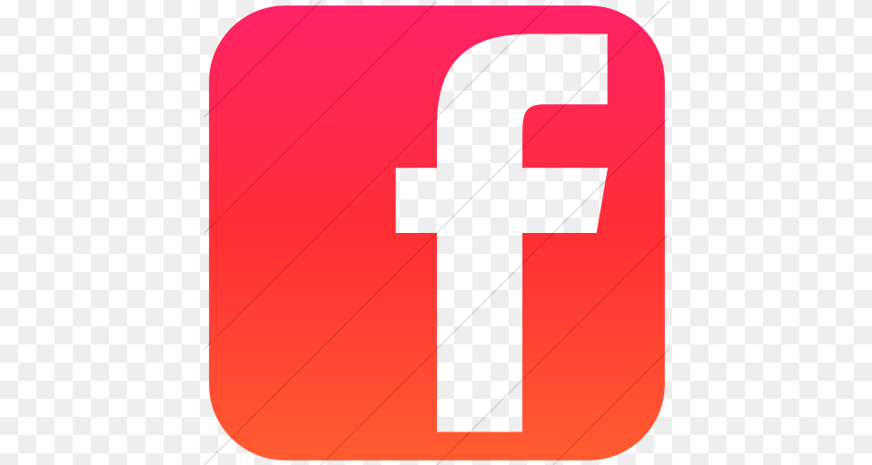 Ios Facebook Icon Social Media Red Facebook Logo, Symbol, Number, Text, First Aid Free Png