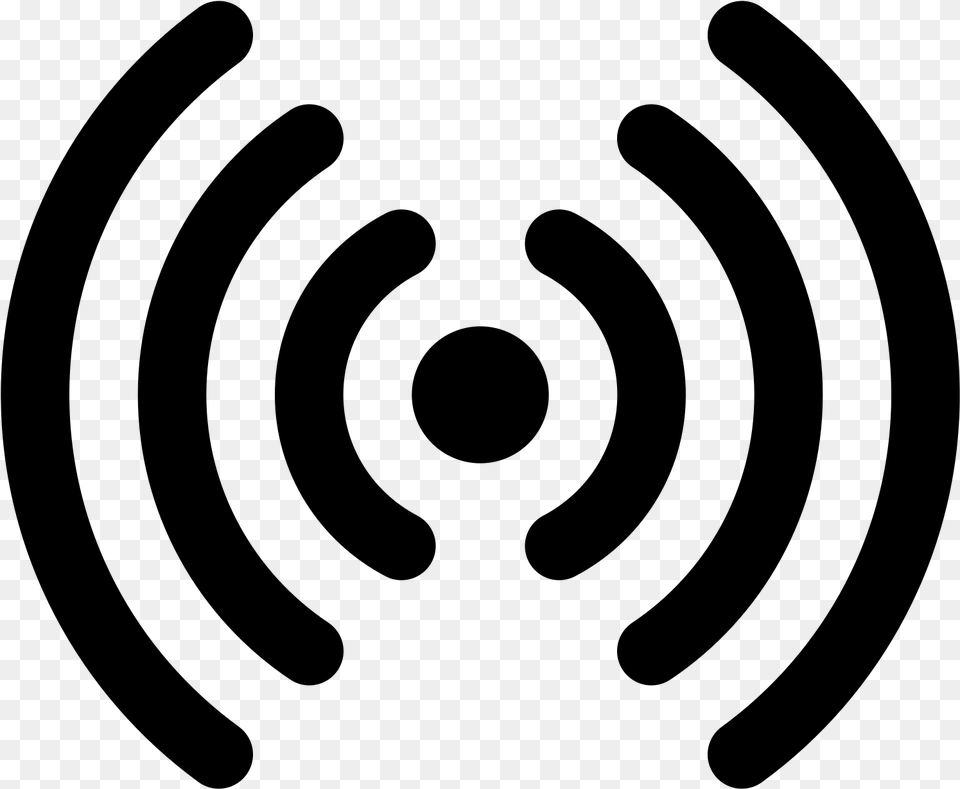 Ios Glyph Icon Transparent Radio Waves, Gray Free Png Download