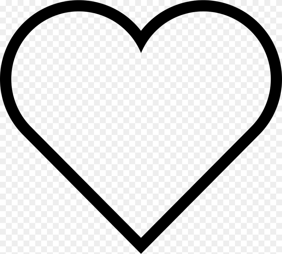 Ios Heart Outline Icon Stencil, Bow, Weapon Free Png Download