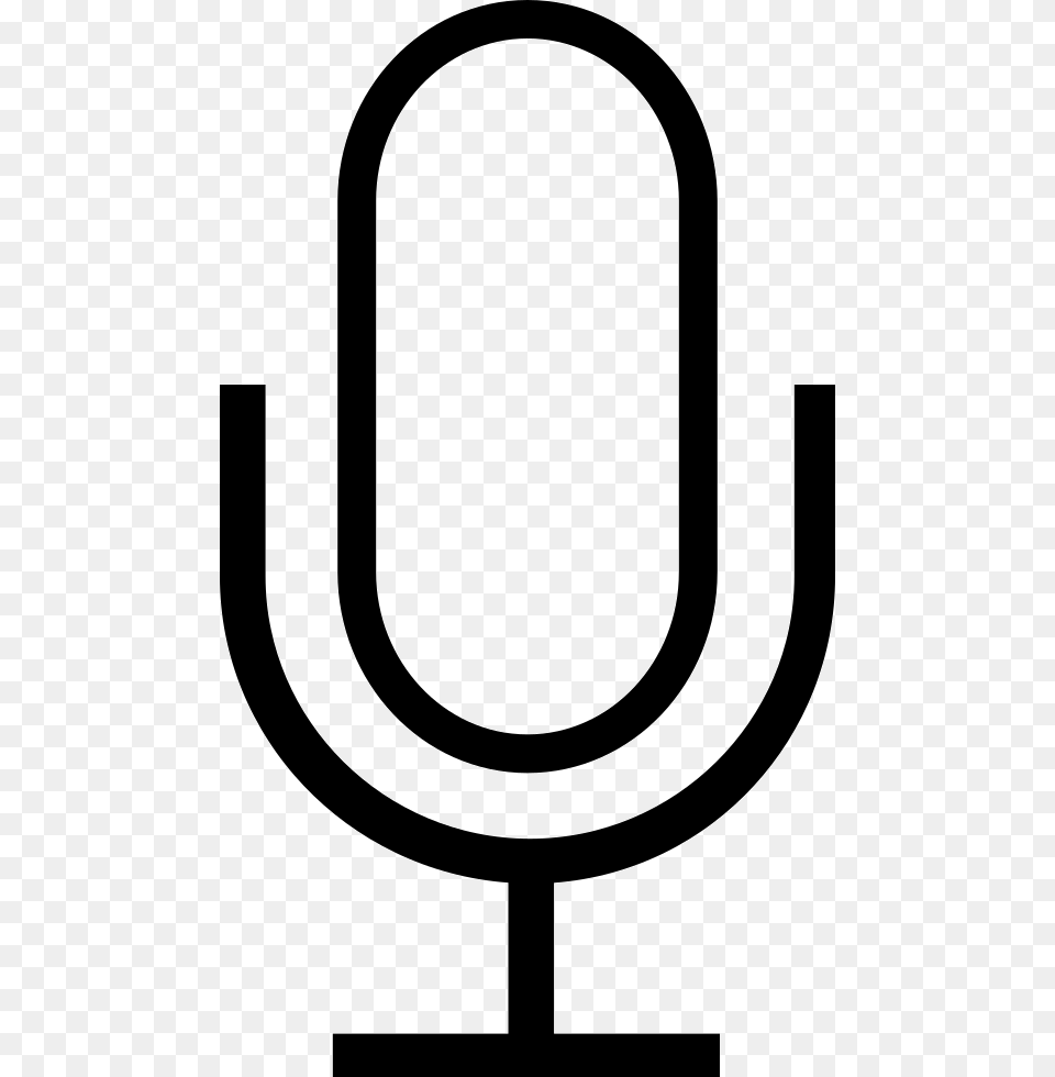 Ios Mic Outline Comments Microphone Outline, Cutlery, Glass Free Png