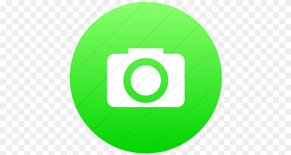 Ios Neon Green Gradient Raphael Camera Icon Iphone Camera App Icon Green, Photography, Disk Free Png Download