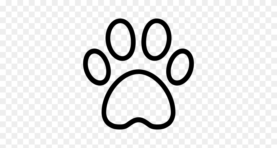 Ios Paw Outline Icon With And Vector Format For Unlimited, Gray Png Image
