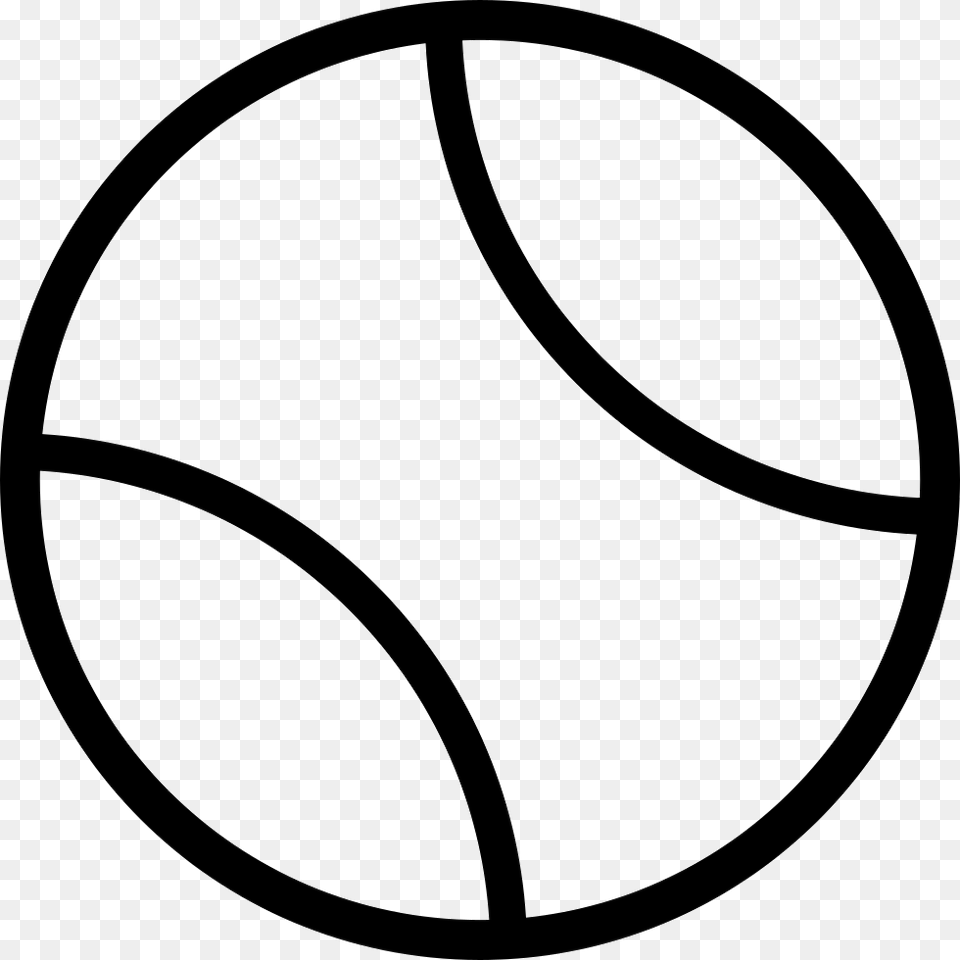 Ios Tennisball Outline Tennis Ball Outline, Sphere, Sport, Tennis Ball, Football Free Png