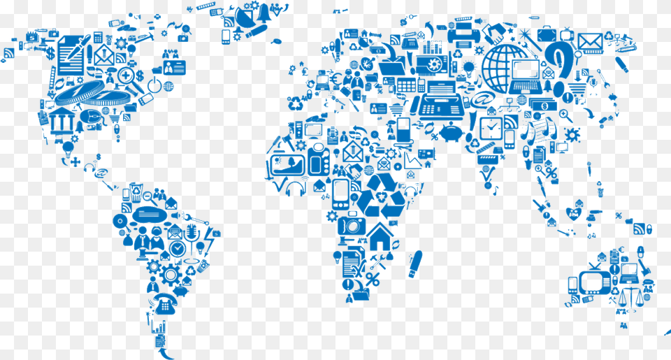 Iot In The World, Map, Blackboard, Chart, Plot Free Png