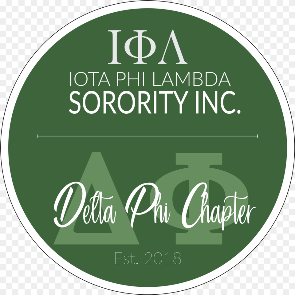 Iota Phi Lambda Sorority Inc Circle, Green, Logo, Disk Free Transparent Png