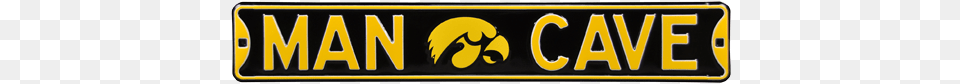 Iowa Hawkeyes Man Cave Authentic Street Sign Steel Iowa Hawkeyes Man Cave Street Sign, License Plate, Transportation, Vehicle, Logo Free Png Download