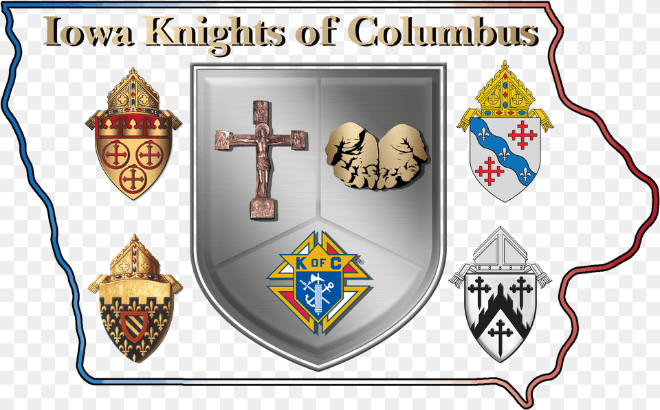 Iowa Logo Knights Of Columbus, Armor, Shield, Cross, Symbol Png Image