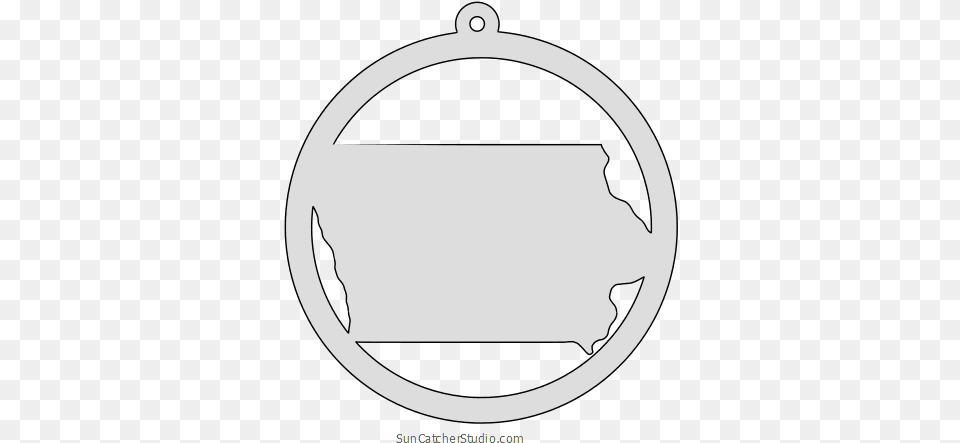 Iowa Map Inside Circle State Stencil Clip Art Scroll Vector Graphics, Chandelier, Lamp Free Png Download