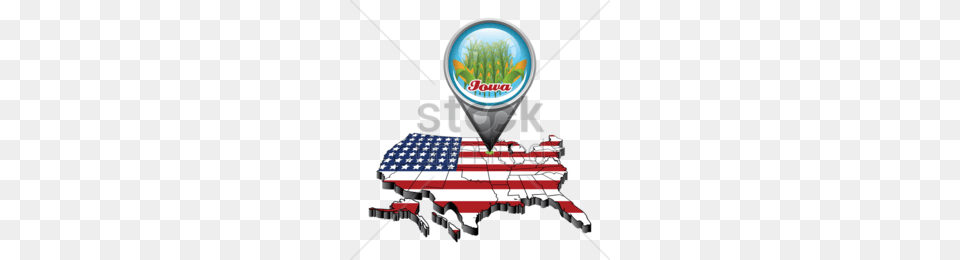Iowa State Fair Clipart, American Flag, Flag, Device, Grass Png